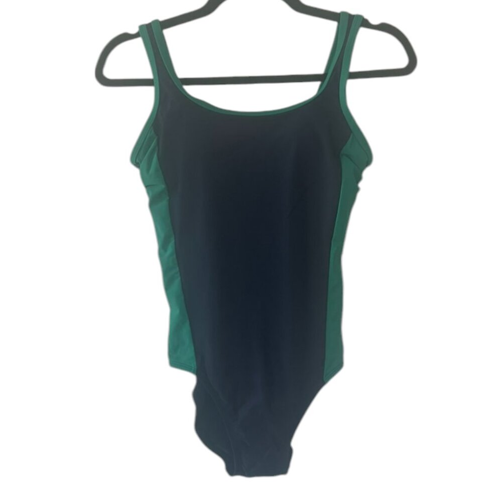 Women's NWT Lands' End Scoop Neck Soft Cup Tugless One‎ Piece Swimsuit Size XS